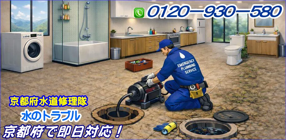 京都市でトイレ詰まりを修理